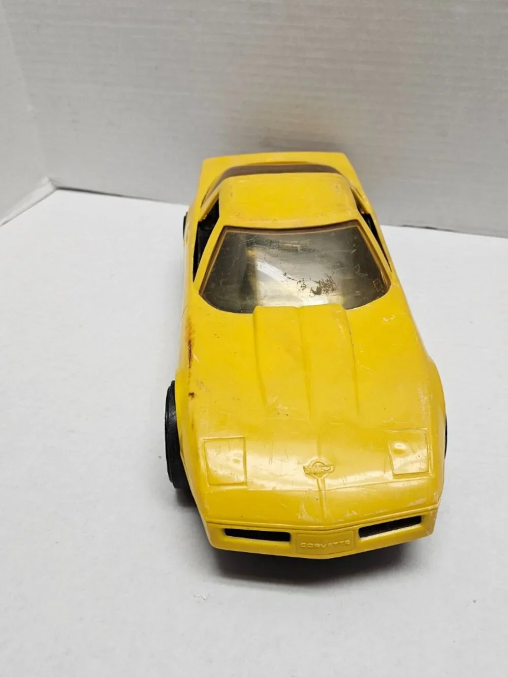 Vintage Big Yellow Car Chevrolet Toy Corvette Strombecker
